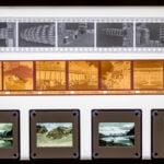 Negativos y diapositivas fotográficas colocados sobre una mesa de luz.