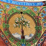 Mosaico de la vara florecida de Aarón en la basílica de Notre-Dame de la Garde de Marsella.