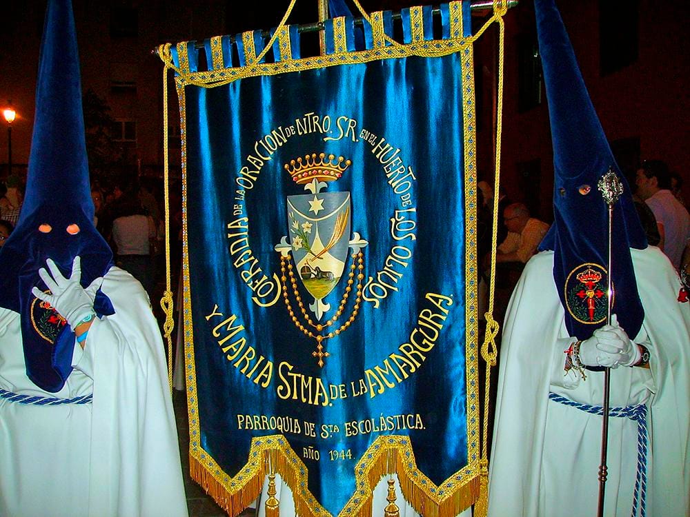 Imagen del Cristo del Perdón del Paso Morado durante la Semana Santa de Lorca.