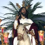 Nuestro Padre Jesús de la Victoria en la primera salida de La Borriquilla de Padul en Domingo de Ramos.