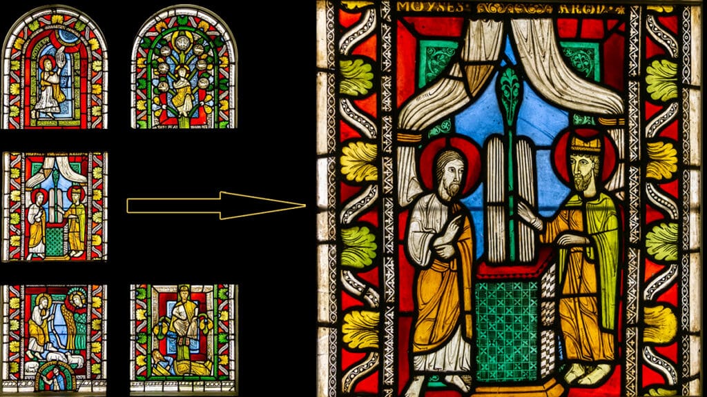 Representación artística de la vara florecida de Aarón como símbolo del sacerdocio bíblico.