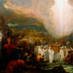 El Arca como presencia en marcha: la escena bíblica convertida en pintura histórica.