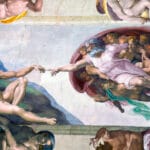 Detalle del fresco “La Creación de Adán”, de Miguel Ángel, en la Capilla Sixtina.