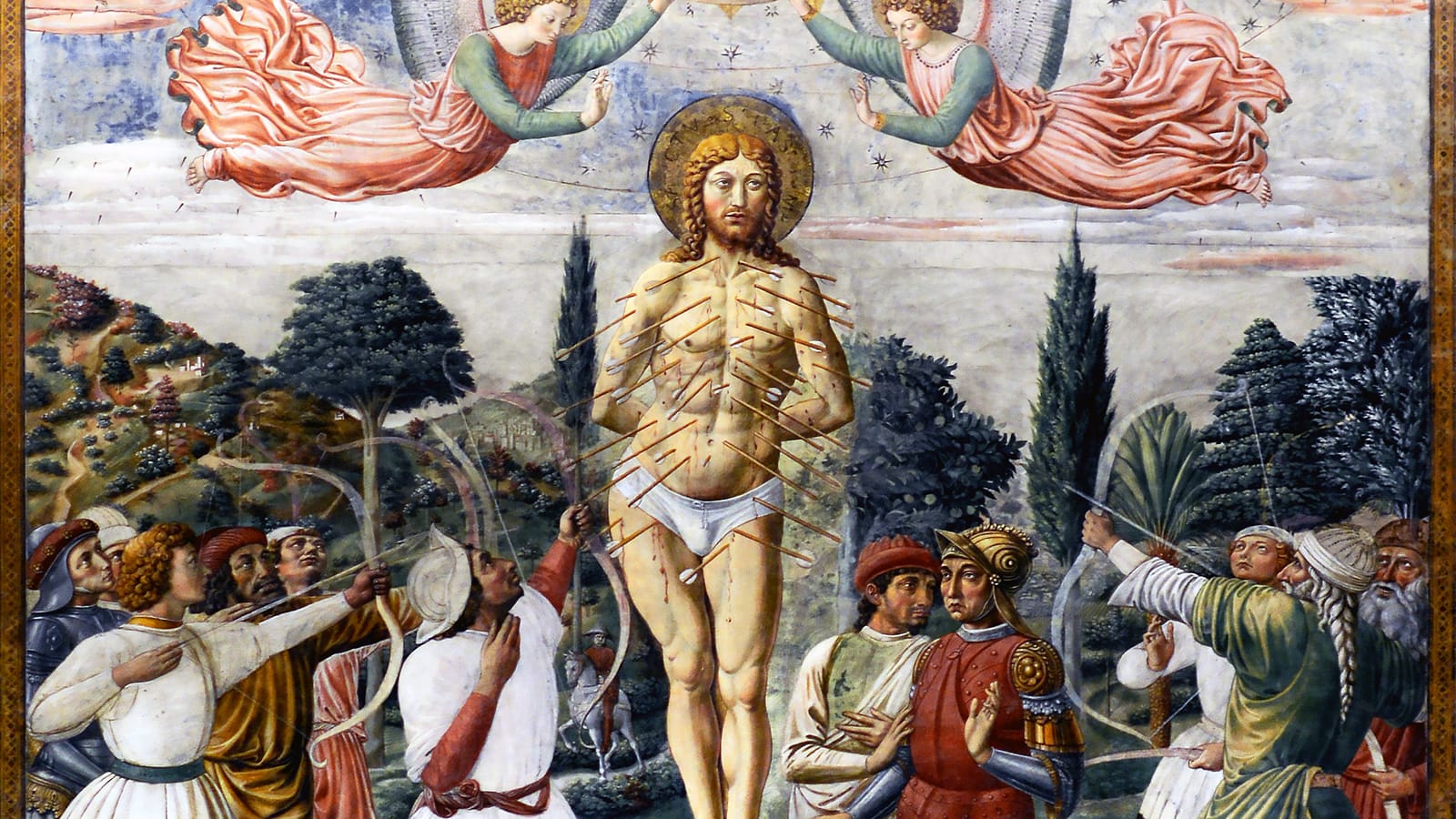 Martirio de San Sebastián. Duomo (San Gimignano)