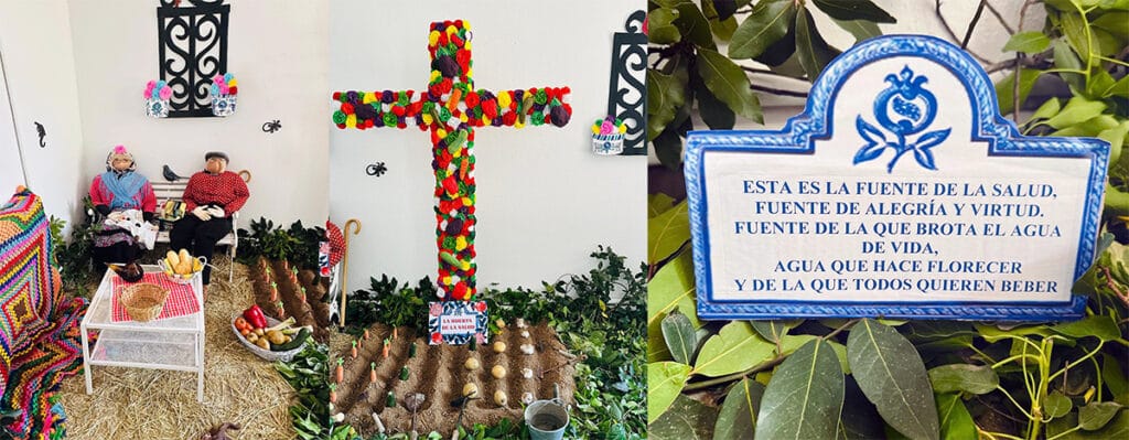 Composición de la Cruz de Mayo de la Residencia de Mayores "Fuente de la Salud"