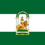 “Bandera de Andalucía (blanca y verde).”