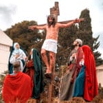 Representación de los Misterios vivientes en Buseto Palizzolo durante el Domingo de Ramos, en la provincia de Trapani.