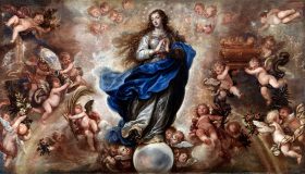 Inmaculada Concepción (Francisco Rizi), modelo mariano de gloria: luz, elevación y simbolismo celeste.