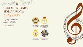 Cartel del Certamen de Bandas de Semana Santa en Lanjarón (1 de marzo, 12:00 h)