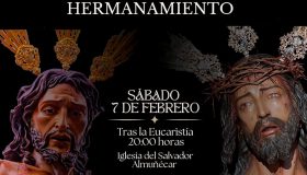 cartel anunciador del Hermanamiento entre Hermandades Jesús Despojado Granada-Almuñécar