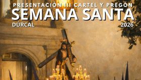 Cartel oficial de la presentación del III Cartel y Pregón de la Semana Santa de Dúrcal 2026 (20 de febrero, 20:00 h).