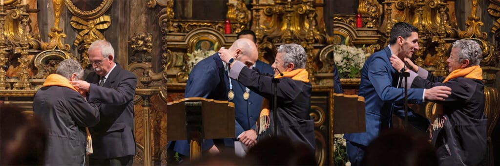 Imposición de insignias en la toma de posesión de la nueva Junta del Consejo General de Hermandades y Cofradías.